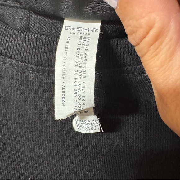 NWOT Black Crop Tee with Elvis Rhinestone Pink Cadillac, Large - Picture 4 of 8